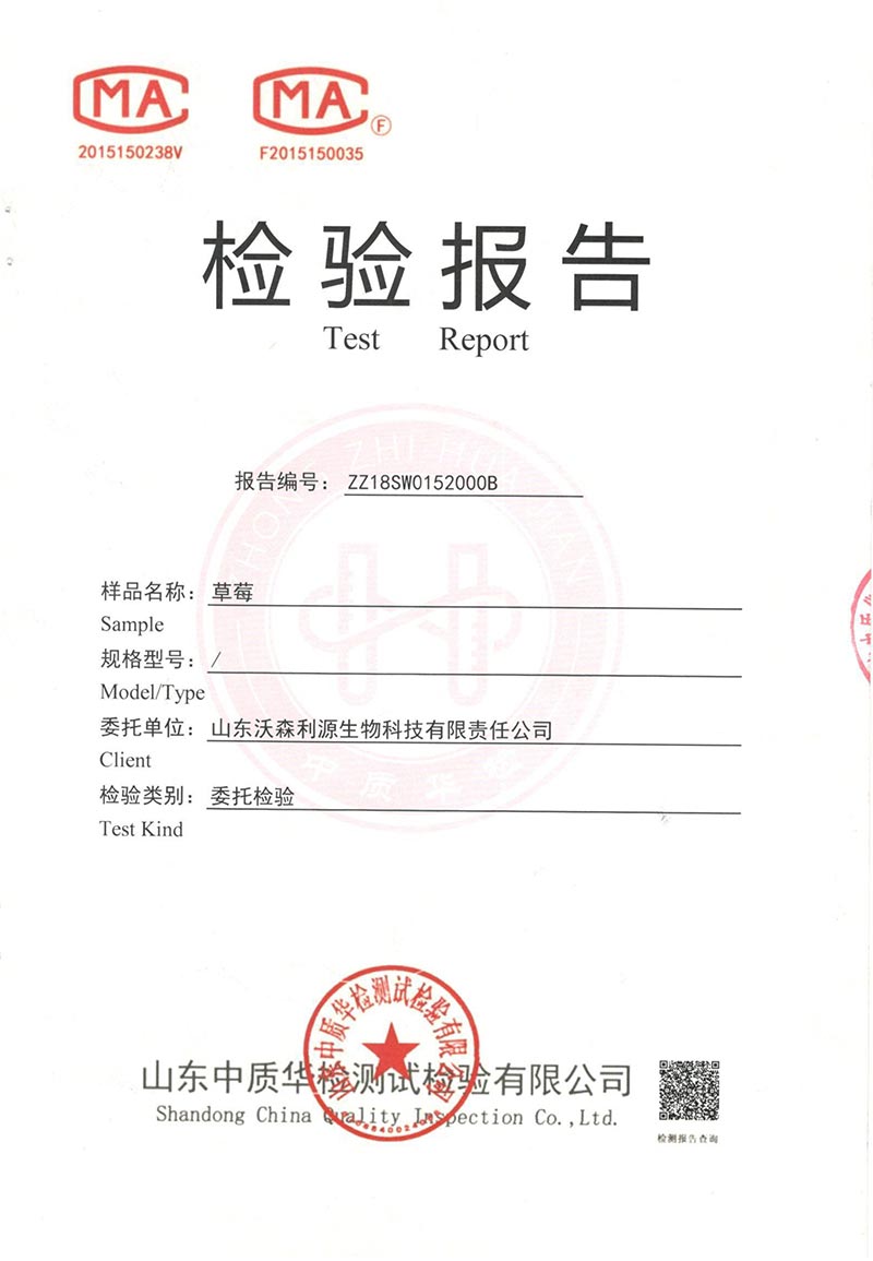 草莓檢驗報告（使用改良液）